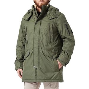 TOM TAILOR Uomini Parka met teddybont 1032494, 10415 - Dusty Olive Green, XL