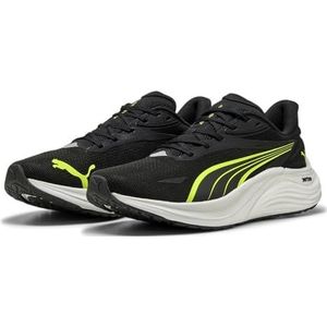 PUMA Heren Electrify Nitro 4 Road Running Schoen, Zwart-Geel Alert-Feather Grijs, 8.5 UK, Puma Zwart Geel Alert Veer Grijs, 42.5 EU