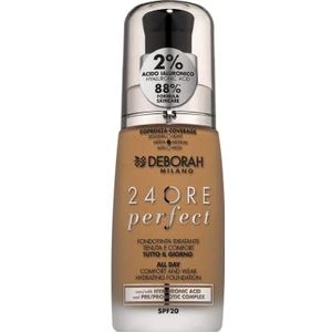 Deborah Milano Vloeibare make-up, 24 uur perfect, hydraterend, SPF 20, nr. 3.3 Gold, 30,0 ml, 1