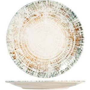 H&H Eris bord van porselein, 30 cm, modern design, elegant, voor het serveren van gerechten, beige
