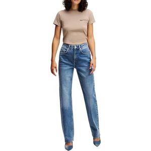 Karl Lagerfeld - KLJ High Rise Straight Denim - Jeans - Washed Mid Blue