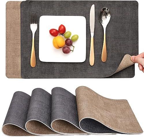 Myir - JUN - Dubbelzijdige Placemat - Kunstleer - Afwasbaar - Antifouling en Antislip