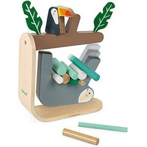 Janod - Wooden Balance Sloth Game - Skill Game - Fine Motor Skills Learning and Concentration - Fsc Certified - from 3 Years Old, J08046