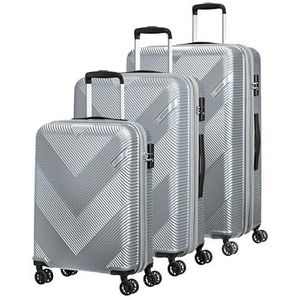 American Tourister Exoline - kofferset 3-delig, grijs (zilver), grijs, Kofferset 3-teilig, Bagage-kofferset