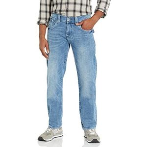 True Religion Heren Ricky Straight Fit Flap Pocket Jean, Light Breakers, 38