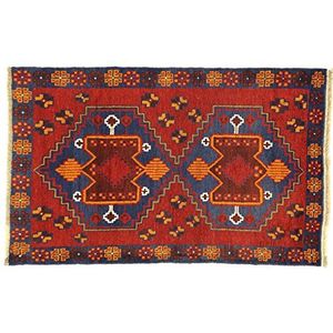 Eden Carpets kezil Vloerkleed Handgeknoopt Bangle, katoen, meerkleurig, 93 x 145 cm