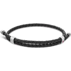 Tommy Hilfiger - 2790224 - Armband - Zwart - Verstelbaar Gevlochten Leer