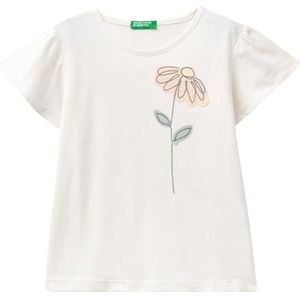 United Colors of Benetton T-shirt voor meisjes en meisjes, Crème 0Z3, 1 jaar