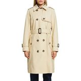 ESPRIT - Lange Trenchcoat - Beige - Polyester