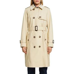 ESPRIT - Lange Trenchcoat - Beige - Polyester