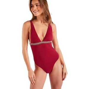 BANANA MOON Odalis Botany badpak eendelig, rood, maat S / 36 dames, Rood