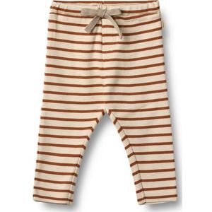 Wheat Jersey broek voor jongens, Manfred GOTS-gecertificeerd, 9447 Warm Caramel Stripe, 62