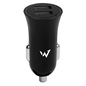 W onder Full Power - Oplader voor Sigarettenaansteker - Zwart - 2 x USB-A