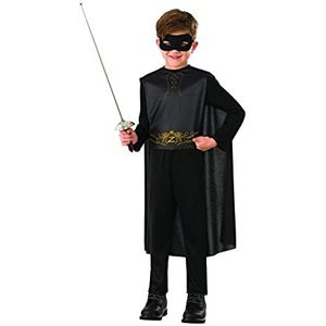 Rubie's Zorro kostuum voor volwassenen (641372-L) heren, zwart