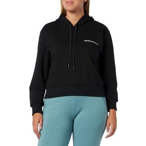 Emporio Armani Iconic Terry Sweatshirt met capuchon voor dames, zwart, XL