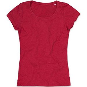 Stedman Apparel Dames Lisa Ronde Nek/ST9900 Premium Regular Fit T-shirt met korte mouwen, Rood (Heather), 42 NL