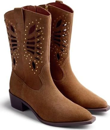 Gioseppo - Miltona - Cowboylaarzen - Suède - Goudkleurige Studs