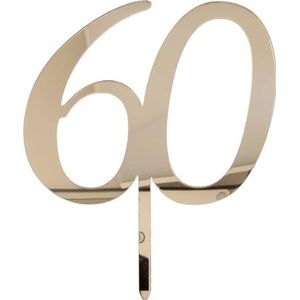 cake topper 60 goud