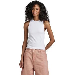 G-STAR RAW Dames Racer Slim Tank Top Wm T-shirt, Wit (White D23132-D275-110), M, wit (White D23132-d275-110), M