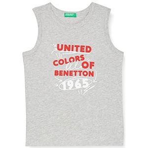 United Colors of Benetton tanktop voor jongens, Melange Light Grey 501, 6 Maanden