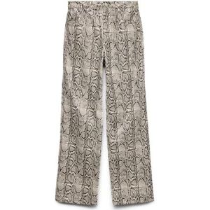 VERO MODA Vmtessa Hr Wide Pants Pl AOP Noos, maansteen, 30W / 34L