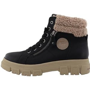 TOM TAILOR Veterlaarsjes  bruin / zwart