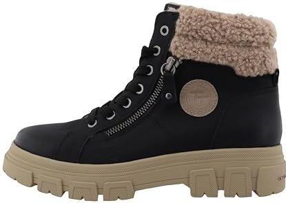 TOM TAILOR Veterlaarsjes  bruin / zwart