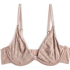 Koton Dames spaghetti strappy non-padded Lacy Underwired Bra, Paars (360), 85B