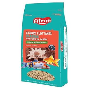 Aimé Classic Drijvende sticks, voer voor vijvervissen, volledig voer, rijk aan essentiële voedingsstoffen, vitaminen en sporenelementen, 180 g, 2000 ml