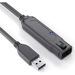 PureLink DS3100-100 USB 3.1 Gen.1 Actieve verlengkabel (USB-A-stekker naar USB-A-aansluiting), voedingseenheid vanaf de USB-poort, geen voeding nodig, 10,0 m, zwart