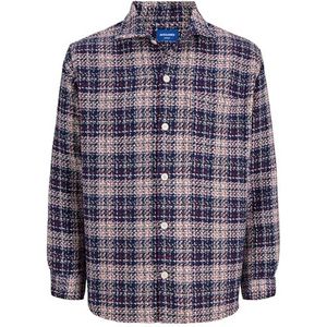 JACK & JONES Jorgreene Thread Check Overhemd Ls, Ocean Cavern, L