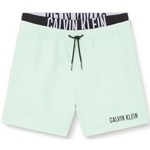 Calvin Klein Jeans Medium Double Wb Boardshorts voor jongens, Pastel Groen, 14-16 Jaren