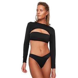 Trendyol Dames normale taille zes bikinibroekjes, zwart, 34