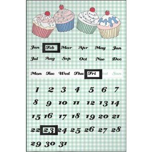 Premier Housewares Cupcake Magnetische Kalender - Groen