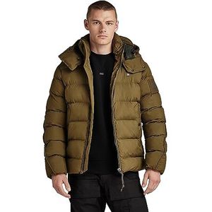 G-STAR RAW G-Whistler Gewatteerde jas met capuchon, groen (dark olive D20100-D199-C744), XS