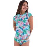 Hurley Java Tropical T-shirt - Veelkleurig - Gerecycled Polyester - UPF 50
