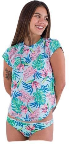 Hurley Java Tropical T-shirt - Veelkleurig - Gerecycled Polyester - UPF 50