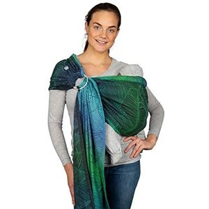 Hoppediz Ring-Sling, babydraagdoek vanaf de geboorte, 100% kbA-katoen, design Grenada zwart