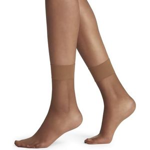 FALKE Dames Sokken Shelina 12 DEN W SO Ultra Transparent eenkleurig 1 Paar, Bruin (Hazel 5187), 39-42