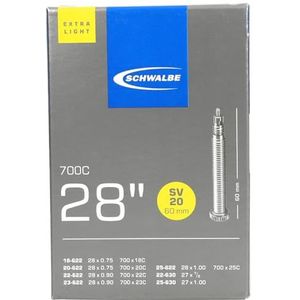 Schwalbe fietsbinnenband SV20 Extra Light 18/25-622/630 EK 60 mm, 10426363