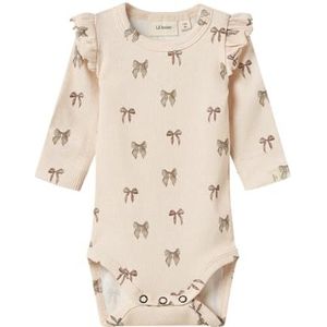 Body - Grandad Hals - Lange Mouwen - Jersey - Ruches - Herhalende Print