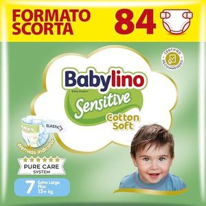 Babylino Sensitive Extra Large Plus, luiers maat 7 (15+kg), wit, 84 stuks