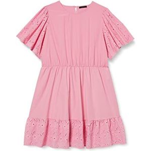 Trendyol Vrouwen Plus Size Mini Basic Relaxed Geweven Plus Size Jurk, roze, 68