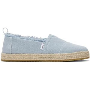 TOMS Alpargata instappers met touw voor meisjes, Pastelblauw gewassen denim, 4 UK