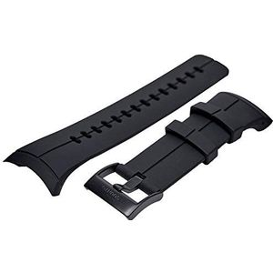 Suunto, Originele vervangende horlogeband voor alle Suunto Sparten Ultra horloges, siliconen, lengte: 24,5 cm, brugbreedte: 25 mm, diepzwart, incl. pennen voor montage, SS022687000