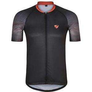 Ziener Heren NELOS fietsshirt/fietsshirt - mountainbike|racefiets - ademend, sneldrogend, elastisch, korte mouwen, zwart, 58
