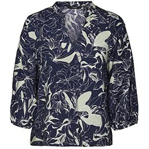 VERO MODA VMABBI NAN 3/4 WVN Top, Navy Blazer/AOP: Abbi, S, Navy Blazer/Aop: abbi, S