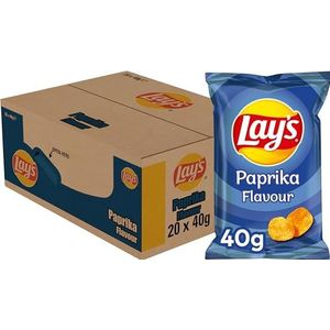 Lay's Chips Paprika, Doos 20 stuks x 40 g