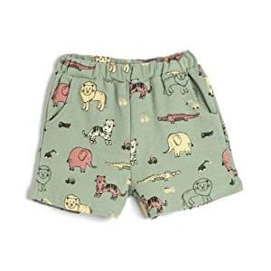 Koton Babyboys elastische tailleband zakken geweven katoenen shorts, groen (789), 9-12 Maanden