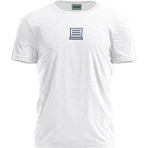Bona Basics, Digitaal bedrukt basic T-shirt voor heren,% 100 katoen, wit, casual, heren bovenstuk, maat: L, wit, L